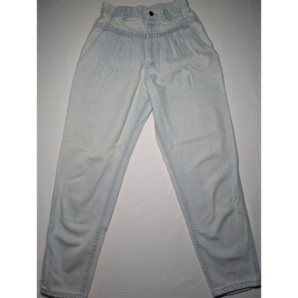 Vintage‎ Lee High Waist Pleated Jeans Light Wash Mom Fit Y2K Minimalist